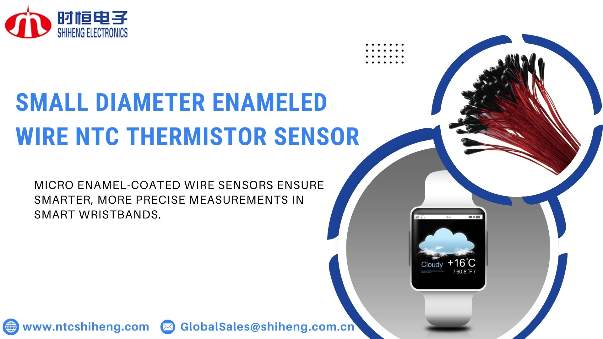 Thermistor for smart bracelet